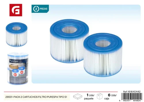 29001-pack 2 cartuchos filtro purespa tipo s1