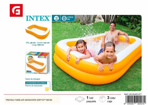 Piscina familiar mandarin 229x147x46cm