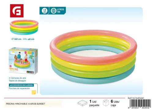Piscina hinchable aros sunset