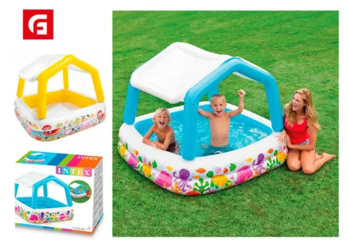 Piscina hinchable con toldo 157x157