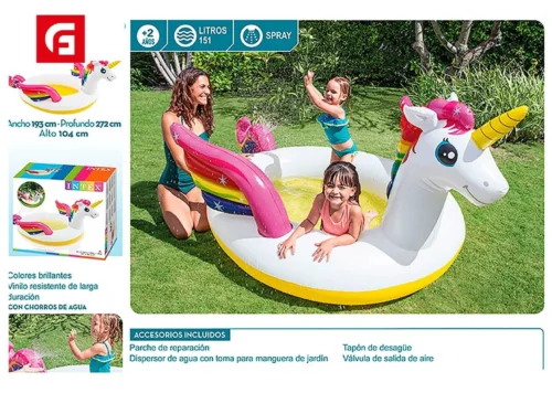 Piscina spray unicornio