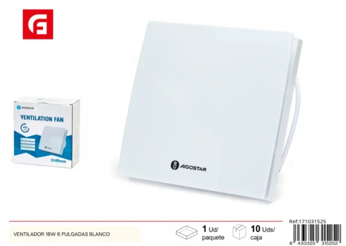 Ventilador 18w 6 pulgadas blanco