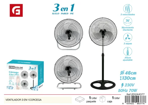 Ventilador 3 en 1 corcega nºrii-aee: 8813
