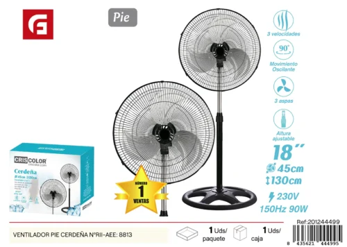 Ventilador pie cerdeña nºrii-aee: 8813