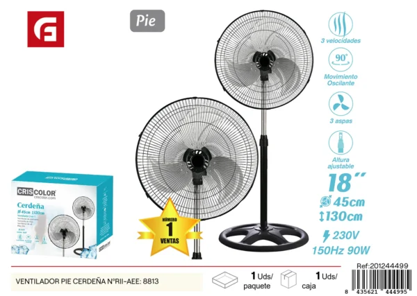 Ventilador pie cerdeña nºrii-aee: 8813