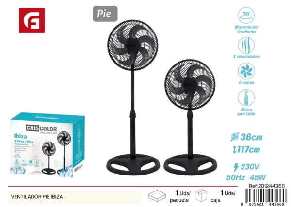 Ventilador pie ibiza nºrii-aee: 8813