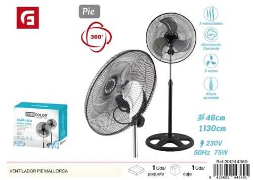 Ventilador pie mallorca nºrii-aee: 8813