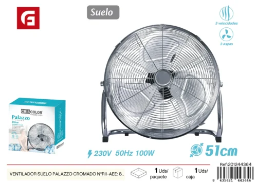 Ventilador suelo palazzo cromado nºrii-aee: 8813