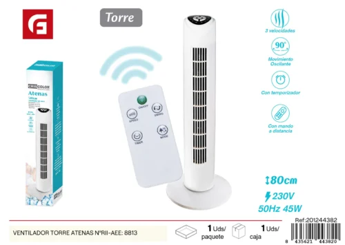 Ventilador torre atenas nºrii-aee: 8813